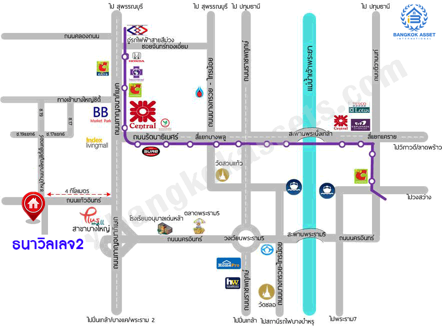 *****บ้านเดี่ยวมือสอง โครงการ ธนาวิลเลจ2 พระราม5-บางใหญ่ หลังมุม เนื้อที่ 52.40 ตร.ว. ฟังก์ชัน 4 ห้องนอน 3 ห้องน้ำ 2 ที่จอดรถ พร้อมอยู่ ตั้งบนทำเลเดินทางสะดวก เชื่อมต่อถนนรัตนาธิเบศร์ ถนนกาญจนาภิเษก ใกล้รถไฟฟ้าสายสีม่วง "สถานีตลาดบางใหญ่" และจุดขึ้นทางด่วน "กาญจนาภิเษก"